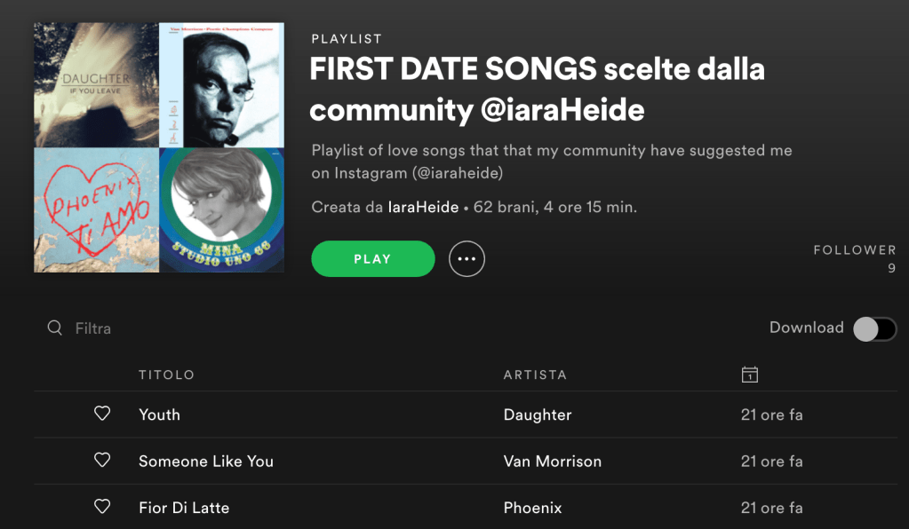 La musica del cuore: la playlist selezionata da&nbsp;voi